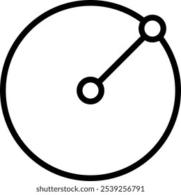 radius icon. Thin linear style design isolated on white background