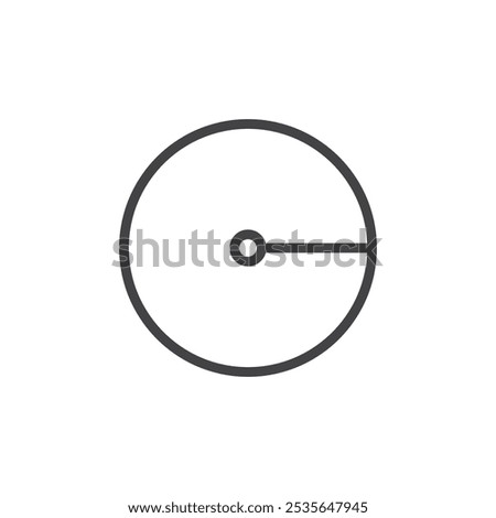 Radius icon Thin outline art symbol