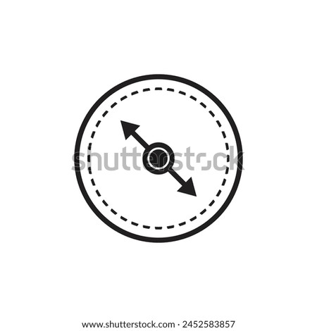 radius icon vector template illustration logo design