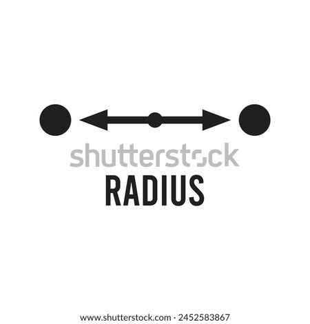 radius icon vector template illustration logo design