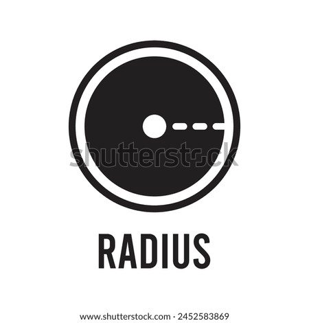 radius icon vector template illustration logo design