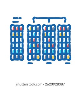 radix sort algorithm doodle icon sketch vector. radix sort algorithm sign. isolated symbol illustration