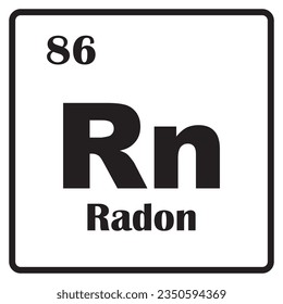 Radon element icon vector illustration symbol design