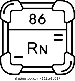 Radon Line vector Icon Design