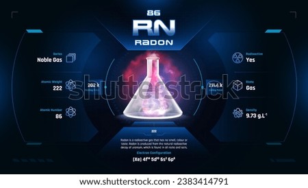 Radon Parodic Table Element 86-Fascinating Facts and Valuable Insights-Infographic vector illustration design