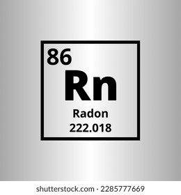 Radon Rn periodic table of elements vector