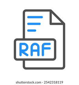 Raf colorful document file outline icon, suitable for websites, UI and mobile apps.