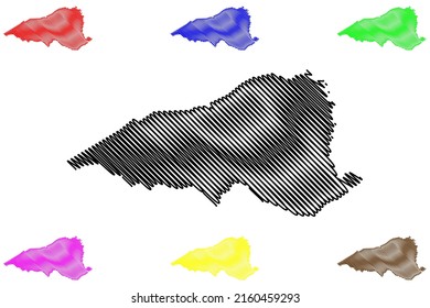 Rafael Jambeiro municipality (Bahia state, Municipalities of Brazil, Federative Republic of Brazil) map vector illustration, scribble sketch Rafael Jambeiro map