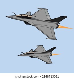 rafael jet fighter flying formation vector design