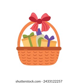 Raffle basket with gifts icon clipart avatar logotype isolated vector illustration svg