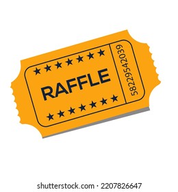 Raffle event ticket stock illustration.