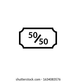 Raffle fundraiser outline icon. Clipart image isolated on white background