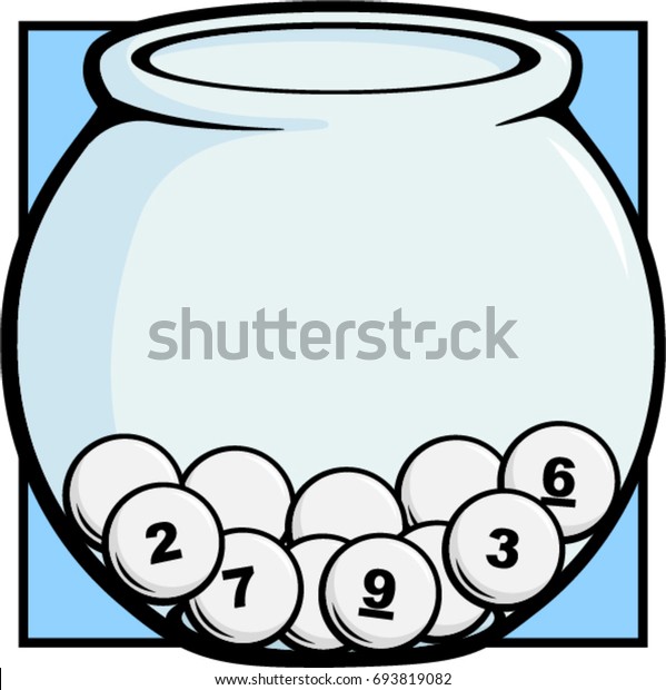 Raffle Glass Bowl Stock Vector (Royalty Free) 693819082