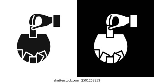 Raffle icon Symbol mark in filled style