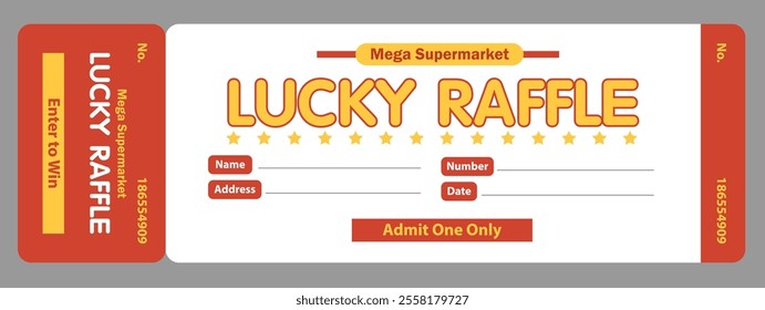 Raffle Ticket Admit one Template Fill form	
