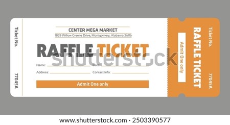 Raffle Ticket Admit one Template Fill form	
