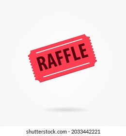 Raffle ticket icon. Clipart image isolated on white background