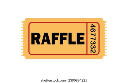 Raffle ticket icon. Flat Vector illustration of raffle ticket icon for web