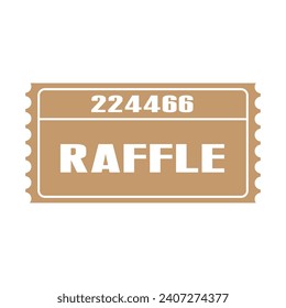 Raffle ticket icon. raffle sign. raffle ticket symbol flat style
