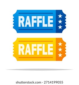 Raffle ticket vector isolated illustration