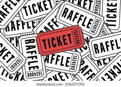 Raffle ticket vectors to find the winner