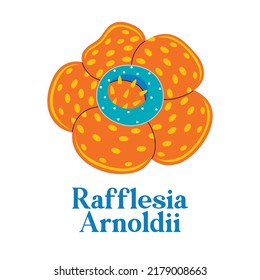 Rafflesia Arnoldii en estilo de diseño plano