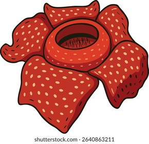 Rafflesia arnoldii flower vector design