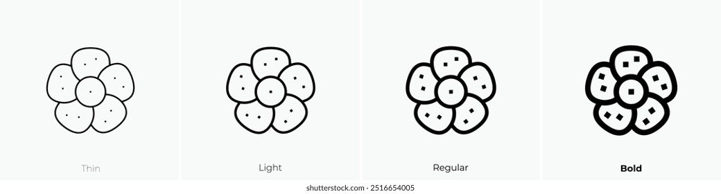 rafflesia icon. Thin, Light Regular And Bold style design isolated on white background