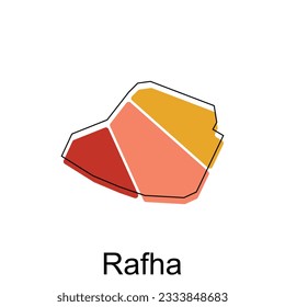 Rafha map. vector map of Saudi Arabia capital Country colorful design, illustration design template on white background