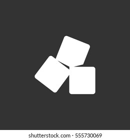 Rafinated sugar icon isolated on black background. Rafinated sugar vector logo. Flat design style. Modern vector pictogram for web graphics - stock vector
