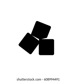 Rafinated sugar vector logo illustration isolated sign symbol. Icon pictogram for web graphics