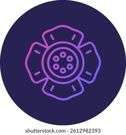 Raflessia Line Circle Gradient Style