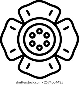 Raflessia Line Vector Icon Design