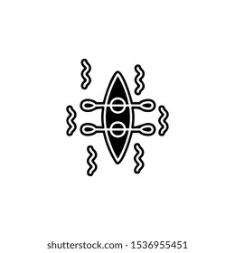 Raft icon. Simple glyph, flat vector of adventure icons for ui and ux, website or mobile application