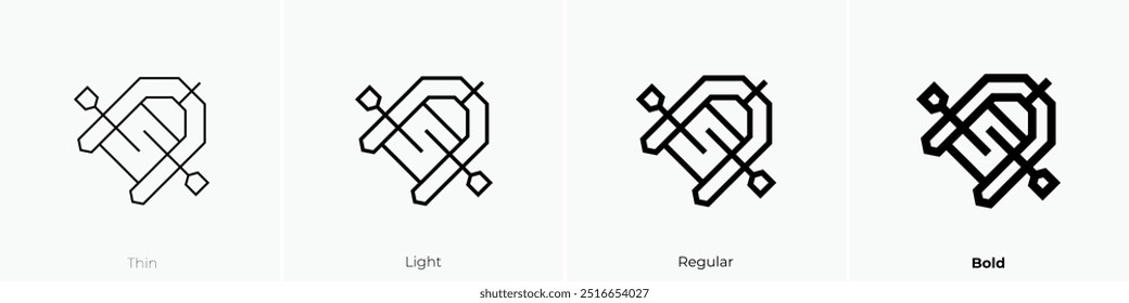 ícone de rascunho. Design fino, leve, regular e negrito, isolado no fundo branco