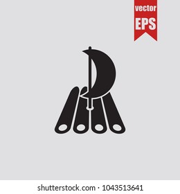 Raft icon in trendy isolated on grey background.Vector illustration.