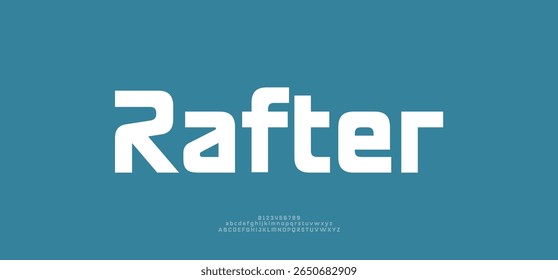 Letra Rafter Letra Maiúscula Minúscula E Número. Clássico Lettering minimal Fashion Designs. Tipografia modernas fontes serif conceito vintage decorativo regular. ilustração vetorial