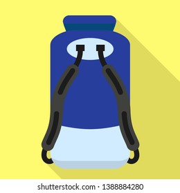Rafting backpack icon. Flat illustration of rafting backpack vector icon for web design