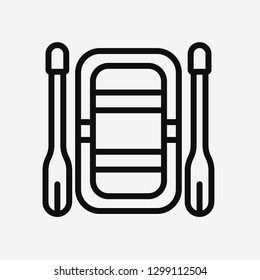 Rafting boat concept line icon. Simple element illustration. Rafting boat concept outline symbol design. Can be used for web and mobile UI/UX . Modern vector style