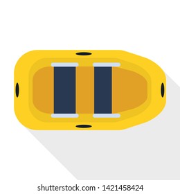 Rafting boat icon. Flat illustration of rafting boat vector icon for web design