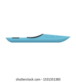 Rafting boat icon. Flat illustration of rafting boat vector icon for web design