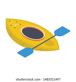 Rafting boat isometric icon vector