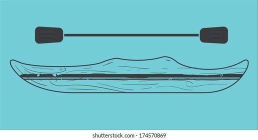 Rafting boat tourism \ Simple design \ River Rafting \ Canoe