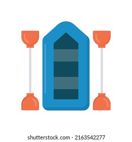 Rafting Boat vector flat icon for web isolated on white background EPS 10 file