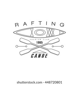 Rafting Canoe Club Emblem Design