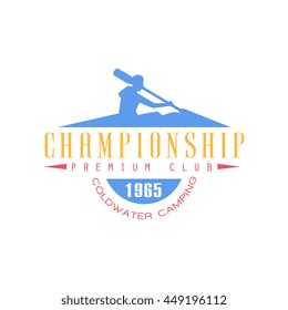 Rafting Championship Emblem Design