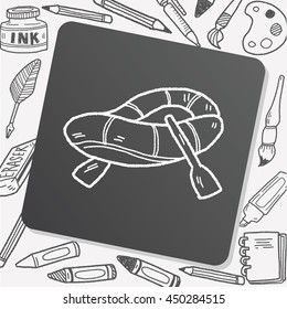 rafting doodle