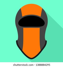 Rafting head mask icon. Flat illustration of rafting head mask vector icon for web design