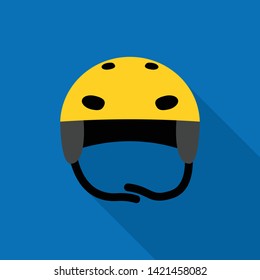 Rafting helmet icon. Flat illustration of rafting helmet vector icon for web design