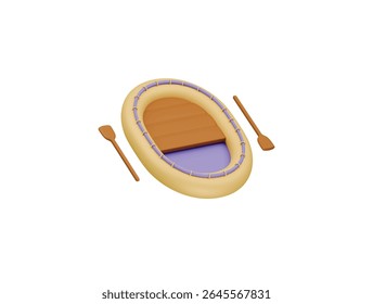  rafting icon 3d illustration render